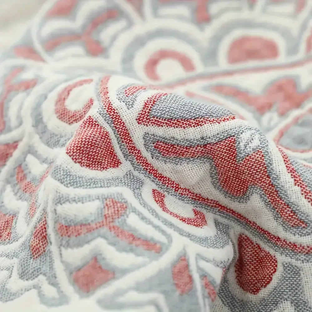 CalidaBloom: Coperte in cotone dallo stile floreale con qualità in mussola traspirante e leggerezza avvolgente – per divano e letto