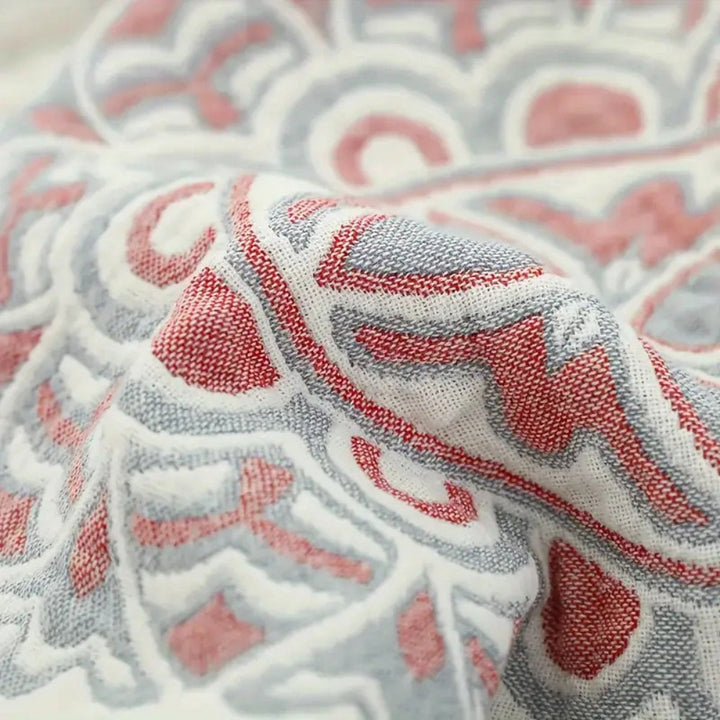 CalidaBloom: Coperte in cotone dallo stile floreale con qualità in mussola traspirante e leggerezza avvolgente – per divano e letto