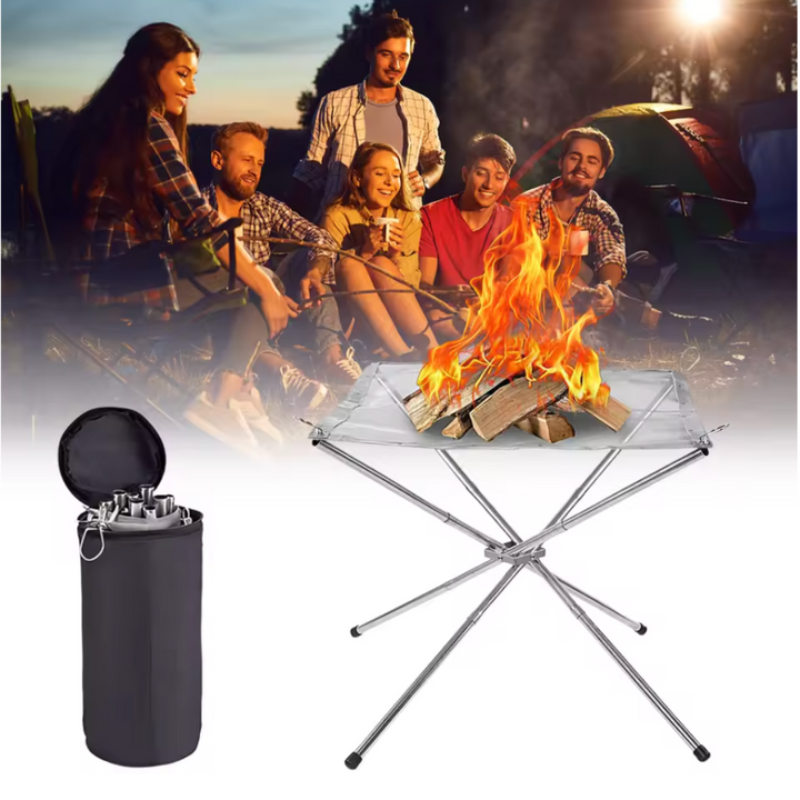 CampFlex™ – Bol de feu pliable en acier inoxydable