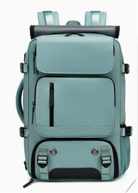 TRAVELMAX – Zaino da viaggio impermeabile con porta USB, scomparto per scarpe e tasca antitaccheggio