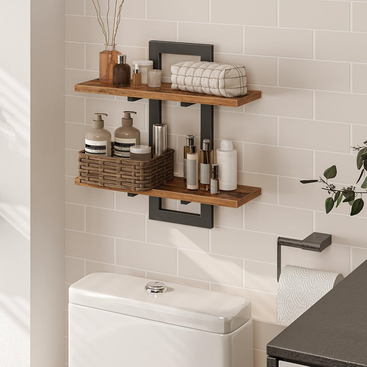 CasaBraun: Mensole decorative da parete – robuste, salvaspazio e sospese in design rustico in legno per soggiorno e bagno