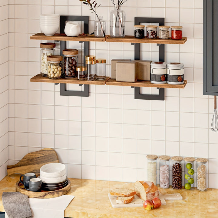 CasaBraun: Mensole decorative da parete – robuste, salvaspazio e sospese in design rustico in legno per soggiorno e bagno