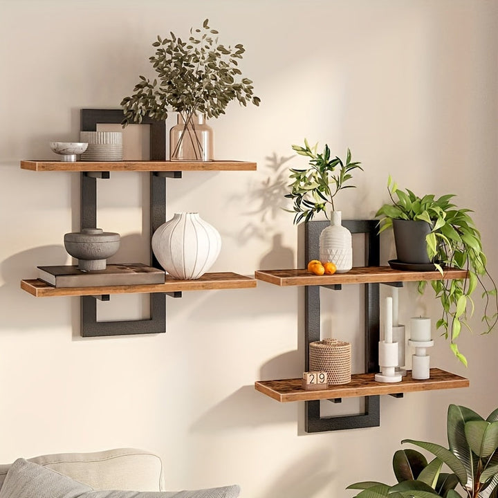 CasaBraun: Mensole decorative da parete – robuste, salvaspazio e sospese in design rustico in legno per soggiorno e bagno