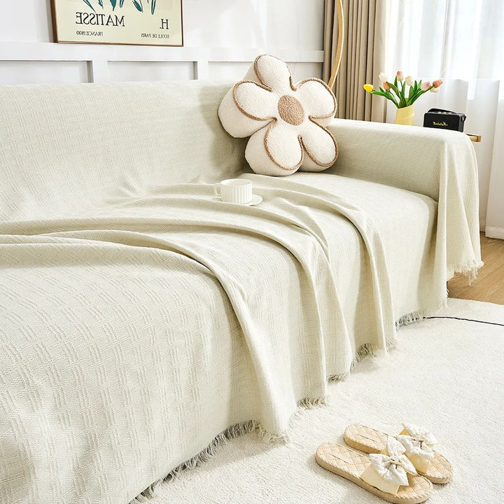 CasaSerene: Copridivano in microfibra spazzolata con motivo geometrico e struttura trapuntata – per divano e soggiorno