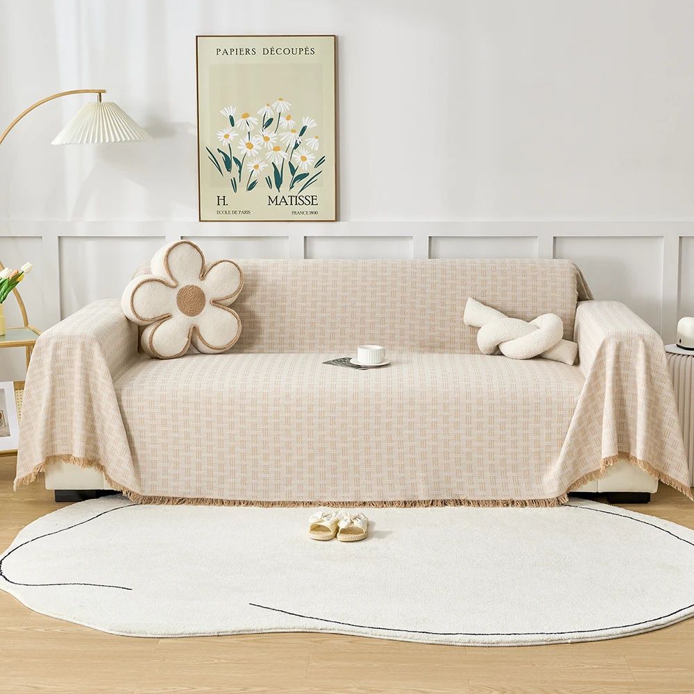 CasaSerene: Copridivano in microfibra spazzolata con motivo geometrico e struttura trapuntata – per divano e soggiorno