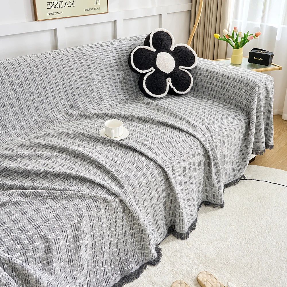 CasaSerene: Copridivano in microfibra spazzolata con motivo geometrico e struttura trapuntata – per divano e soggiorno
