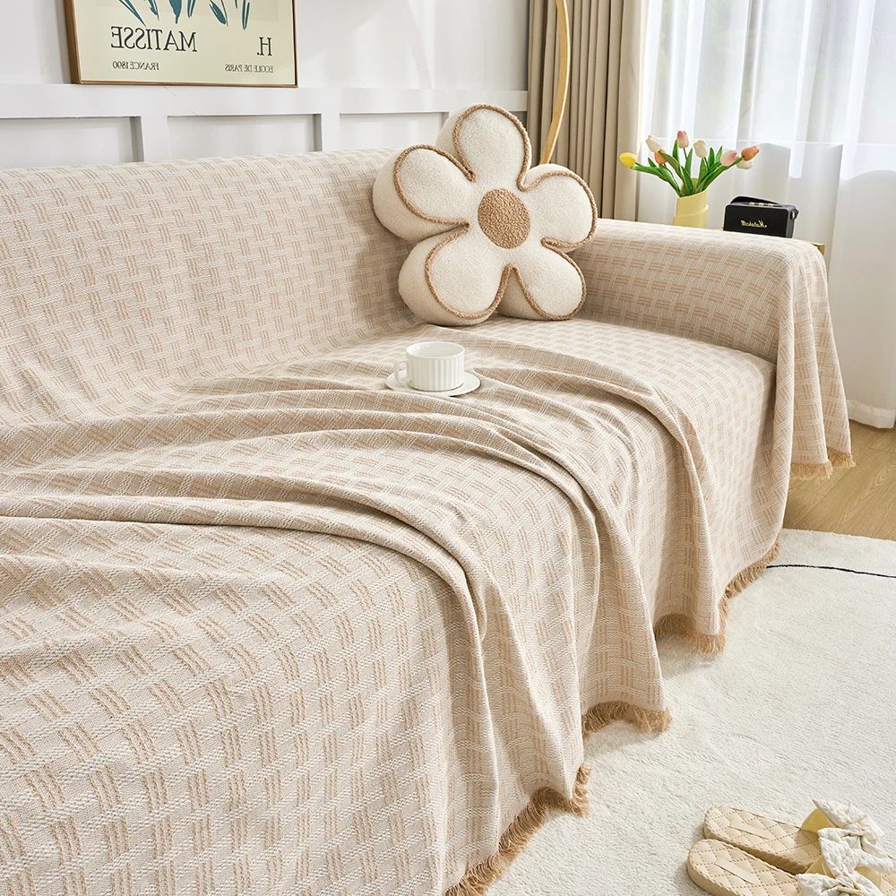CasaSerene: Copridivano in microfibra spazzolata con motivo geometrico e struttura trapuntata – per divano e soggiorno