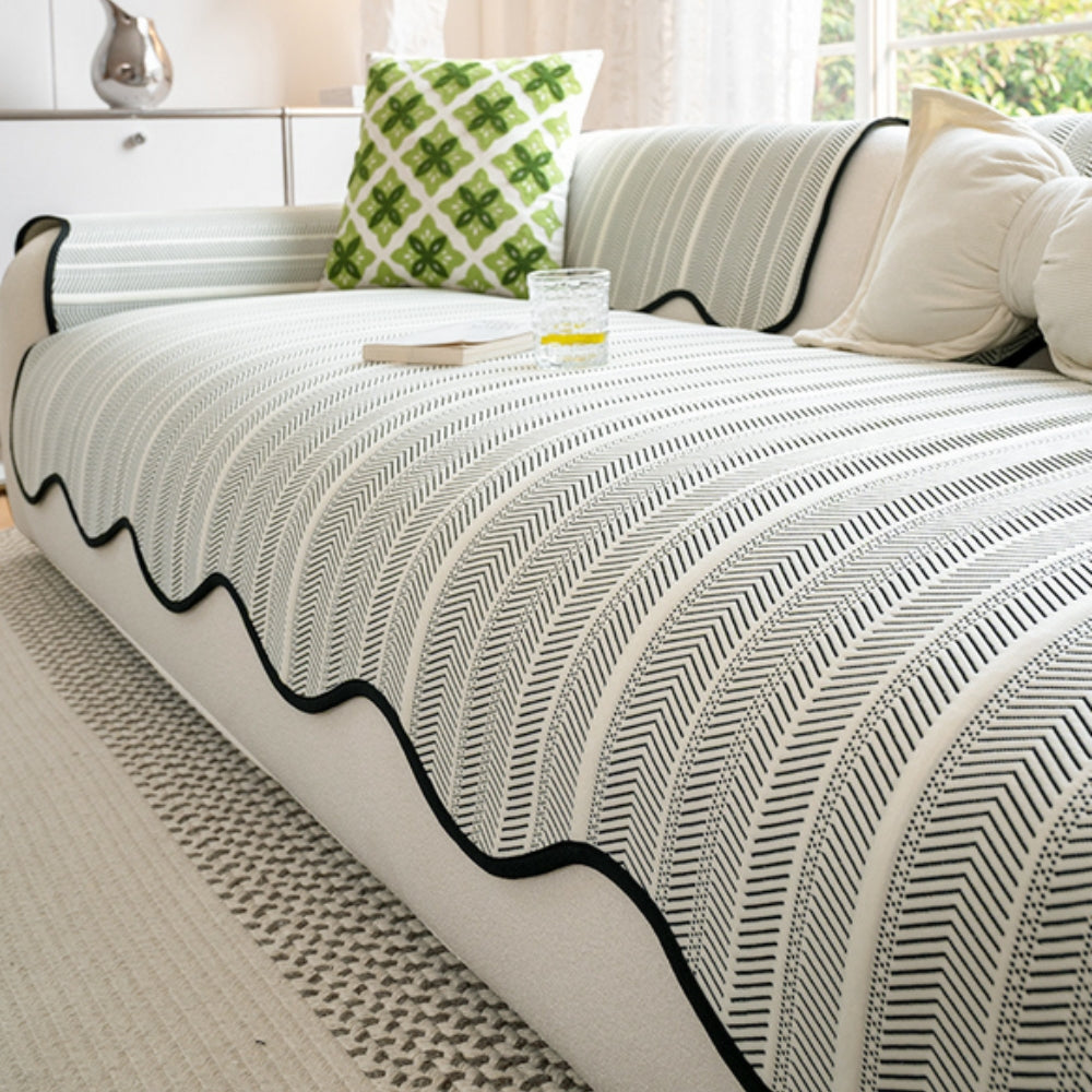 CasaWeave: Copertura per divano a spina di pesce – Copridivano antiscivolo per soggiorno e letto