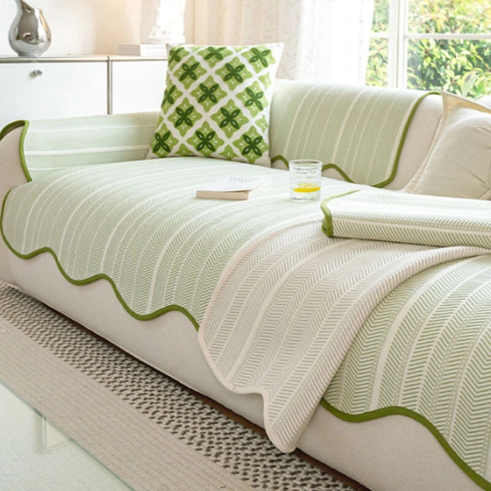 CasaWeave: Copertura per divano a spina di pesce – Copridivano antiscivolo per soggiorno e letto