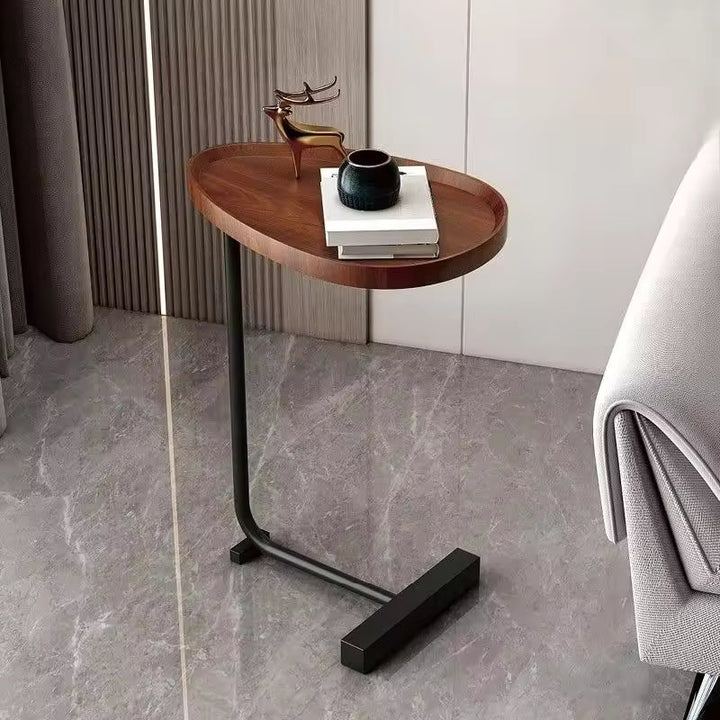 CaviraSchlau: Tavolino da salotto a forma di C con dimensioni compatte e utilizzo flessibile – per divano e letto