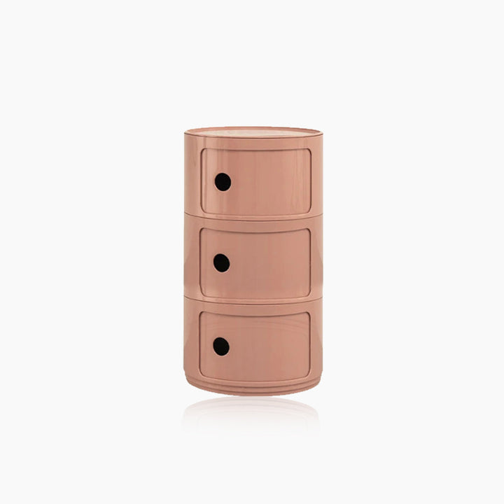 CavoModul: Tavolino rotondo con spazio di archiviazione e porte scorrevoli in design moderno – per soggiorno e camera da letto