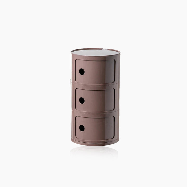 CavoModul: Tavolino rotondo con spazio di archiviazione e porte scorrevoli in design moderno – per soggiorno e camera da letto