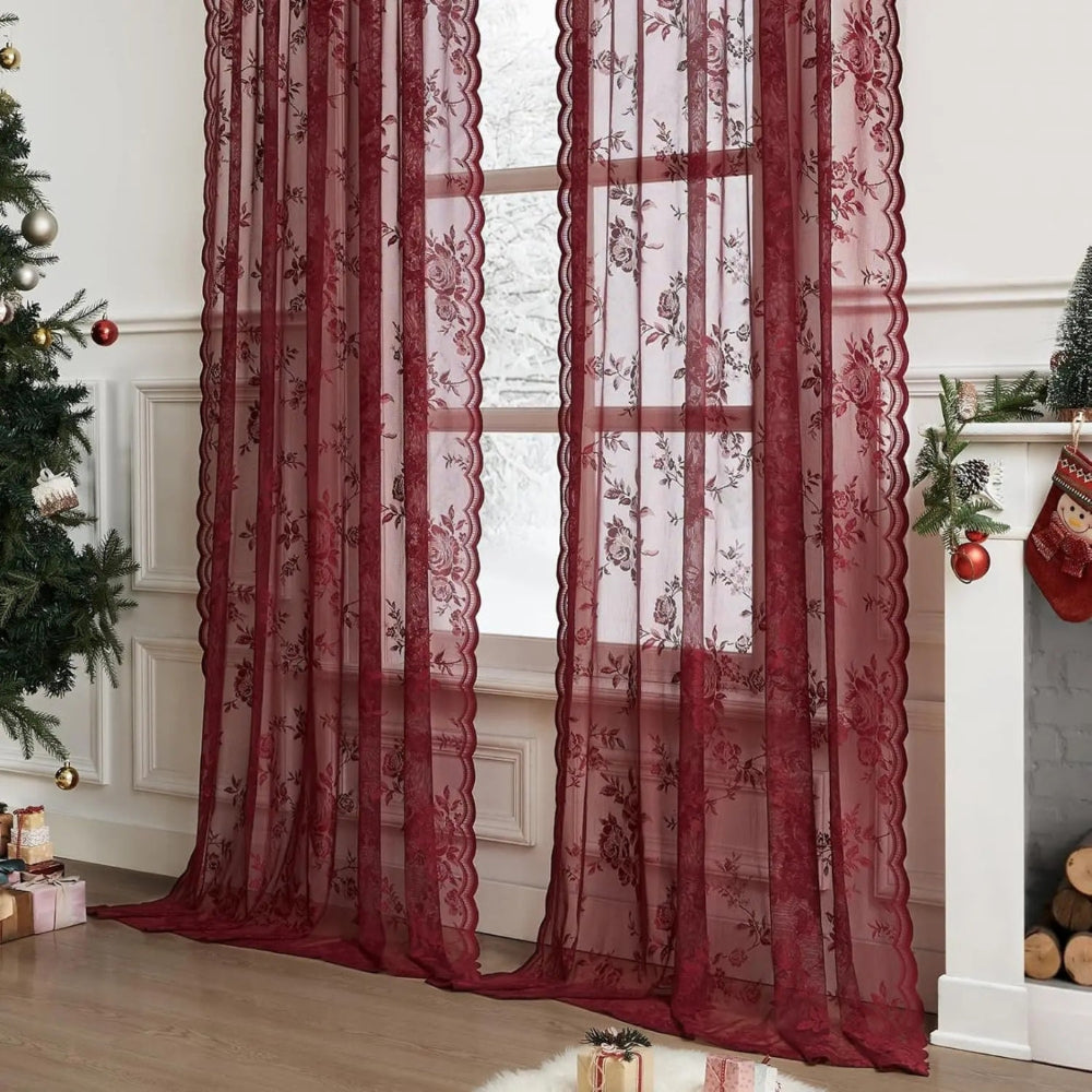 CharmSpitze: Tende in pizzo semitrasparenti – design romantico per un&