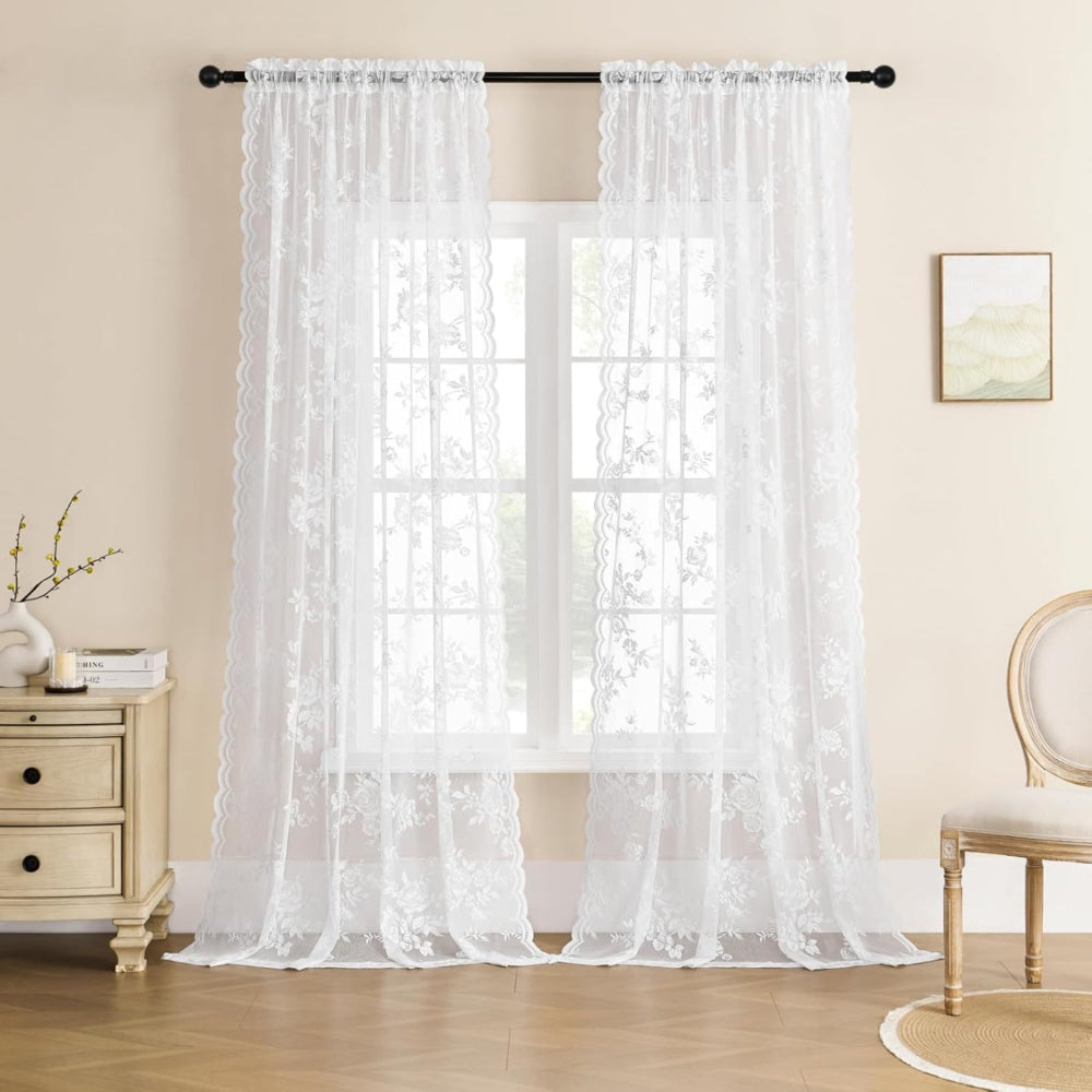 CharmSpitze: Tende in pizzo semitrasparenti – design romantico per un&