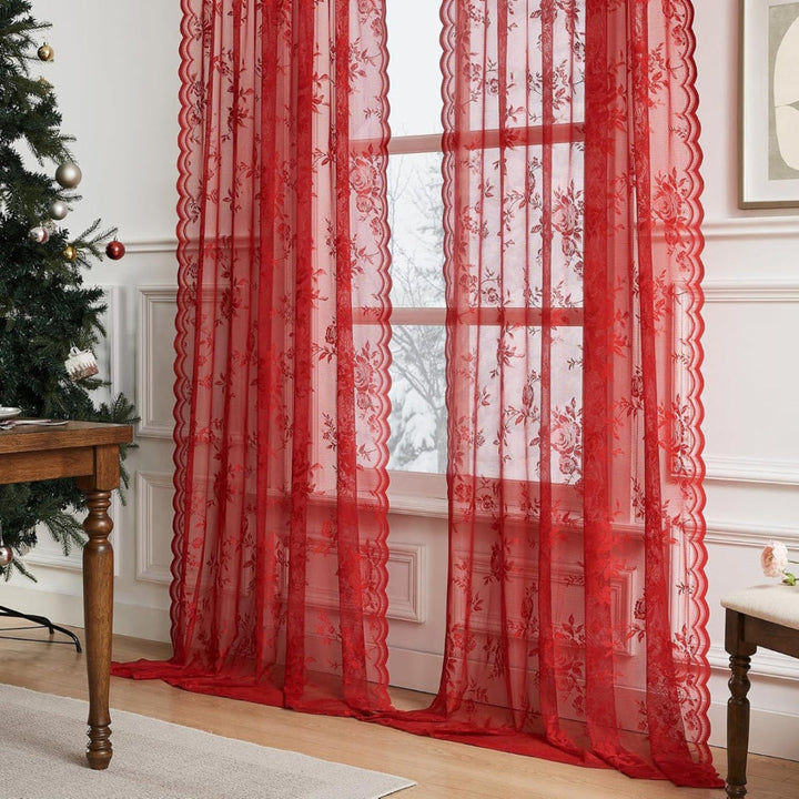 CharmSpitze: Tende in pizzo semitrasparenti – design romantico per un&