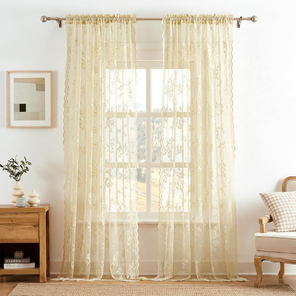 CharmSpitze: Tende in pizzo semitrasparenti – design romantico per un&