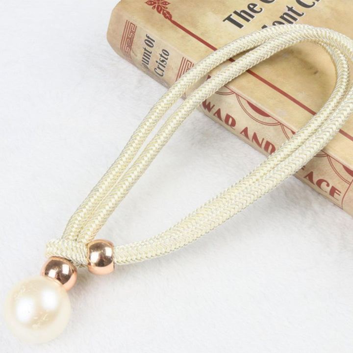 CharmePearl: Supporto per tende elegante in look perla – accessorio stiloso per soggiorno e camera da letto (2 pezzi)