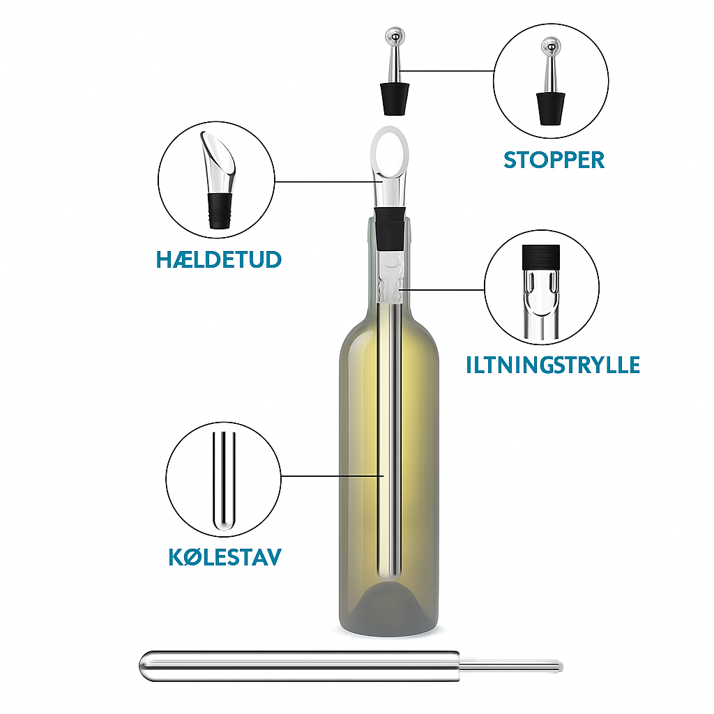 ChillPour™ - Raffreddatore di Vino Istantaneo Senza Gocce