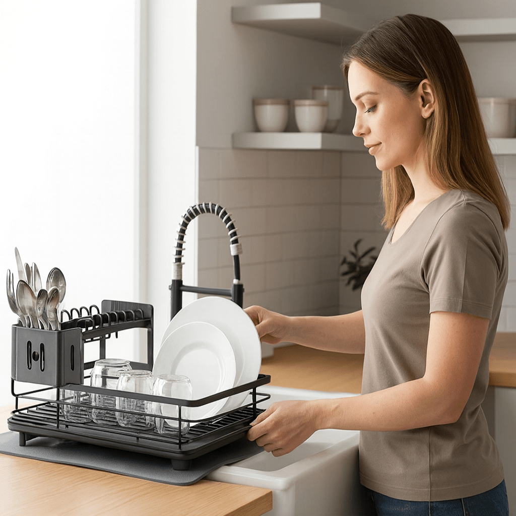 KITCHENFORM – Stendibiancheria pieghevole in acciaio inossidabile, design salvaspazio per cucine moderne