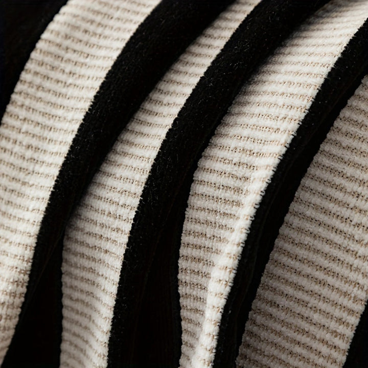 ChenilleStil: Rivestimento per divano in moderno design a righe in bianco e nero per un comfort accogliente – per divano e area living