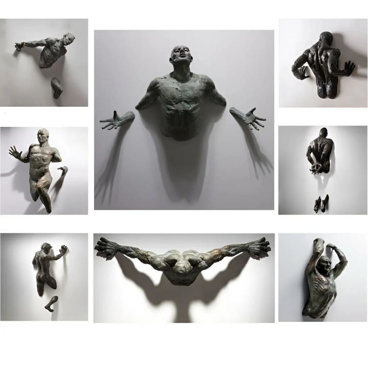 Decorazione murale Figurine | Sculture in resina da appendere | Diversi design e dimensioni