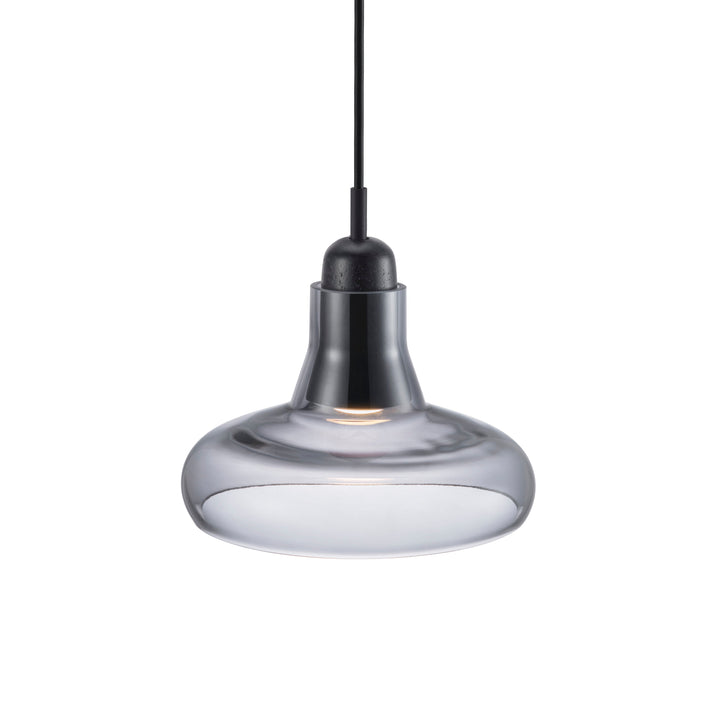 Lampada a sospensione in vetro fumé Chrystie 20