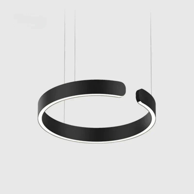 CircuLume: Lampada a sospensione LED rotonda in metallo con design moderno – per soggiorno e corridoio