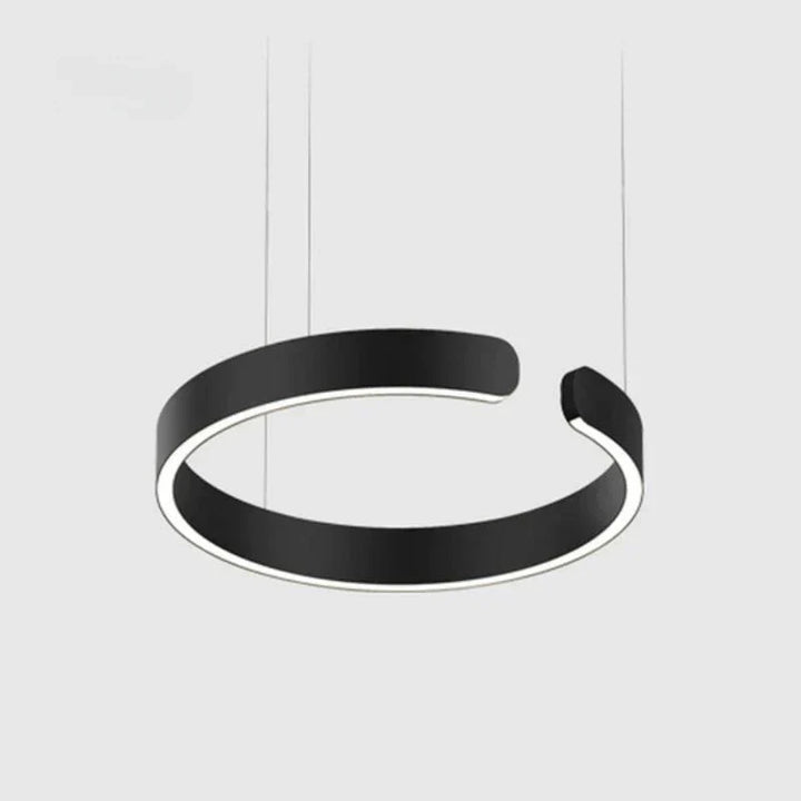 CircuLume: Lampada a sospensione LED rotonda in metallo con design moderno – per soggiorno e corridoio