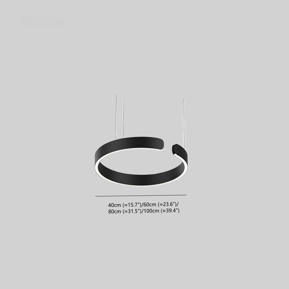 CircuLume: Lampada a sospensione LED rotonda in metallo con design moderno – per soggiorno e corridoio