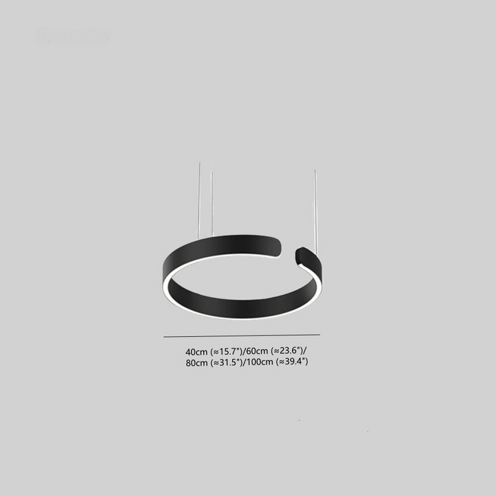 CircuLume: Lampada a sospensione LED rotonda in metallo con design moderno – per soggiorno e corridoio