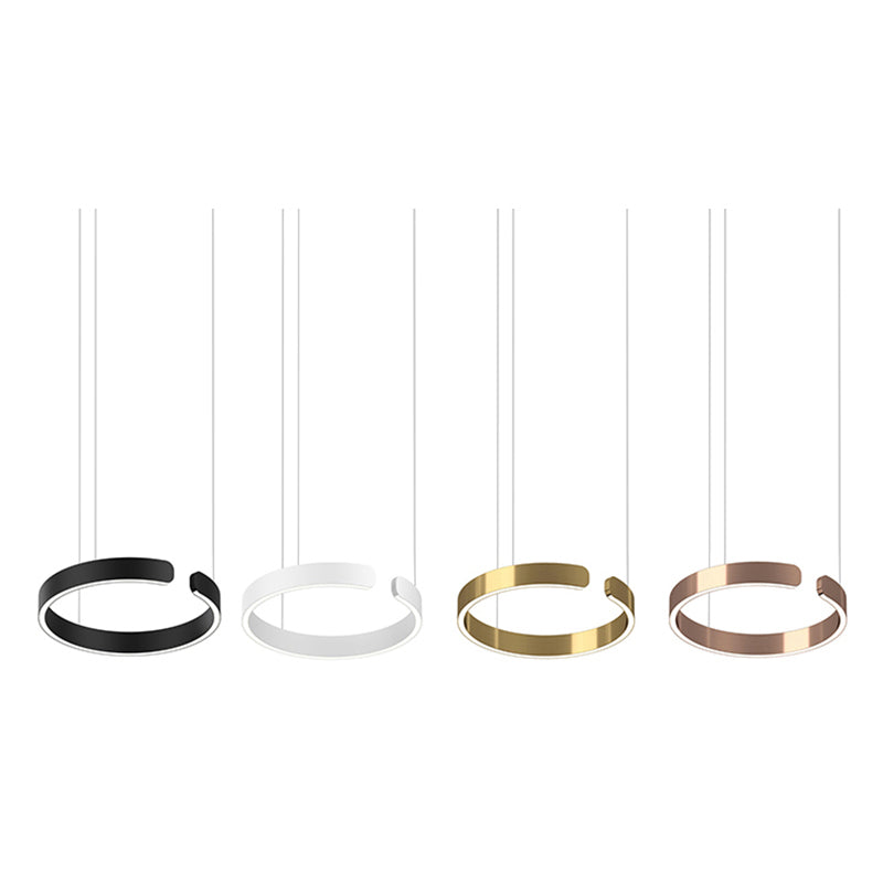 CircuLume: Lampada a sospensione LED rotonda in metallo con design moderno – per soggiorno e corridoio