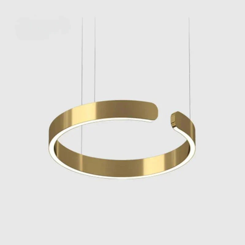 CircuLume: Lampada a sospensione LED rotonda in metallo con design moderno – per soggiorno e corridoio