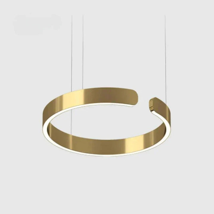 CircuLume: Lampada a sospensione LED rotonda in metallo con design moderno – per soggiorno e corridoio
