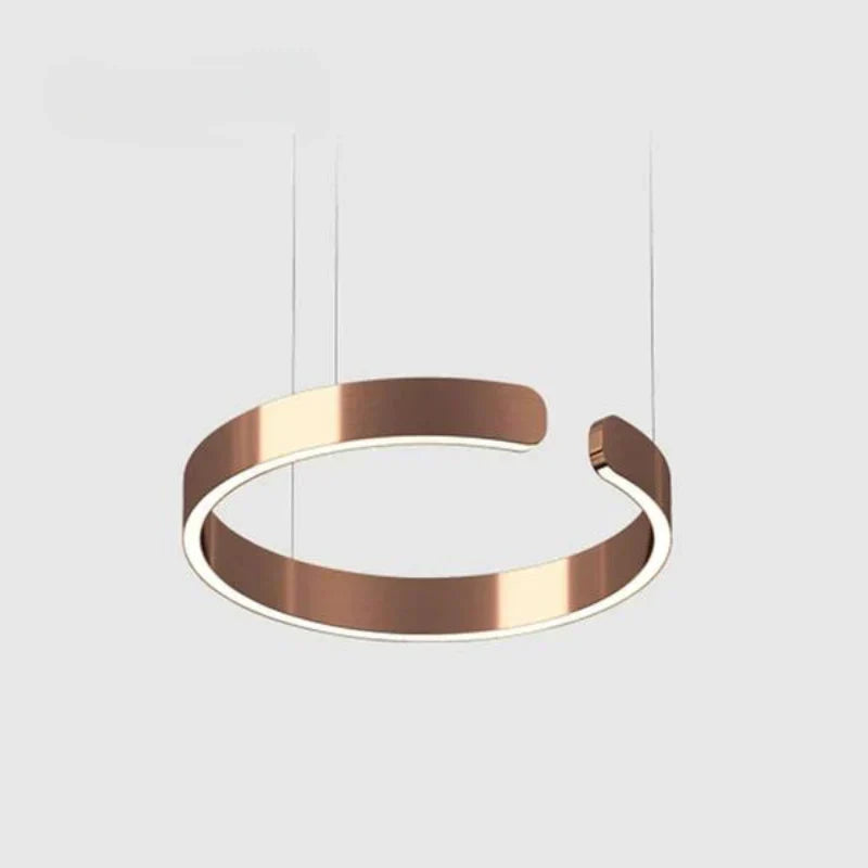 CircuLume: Lampada a sospensione LED rotonda in metallo con design moderno – per soggiorno e corridoio