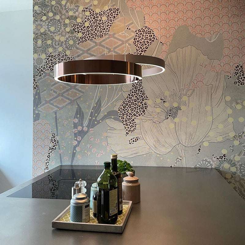 CircuLume: Lampada a sospensione LED rotonda in metallo con design moderno – per soggiorno e corridoio