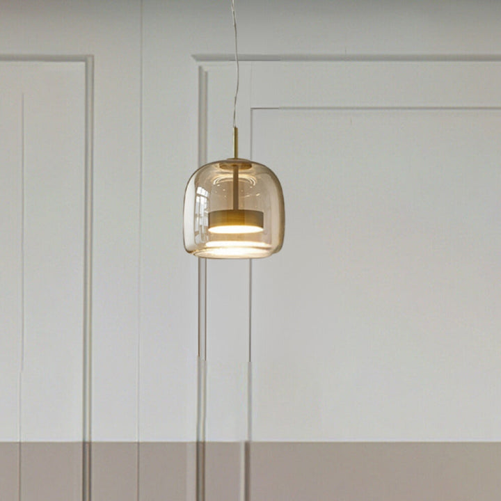 Clareva: Moderna lampada a sospensione LED in vetro – per soggiorno e camera da letto