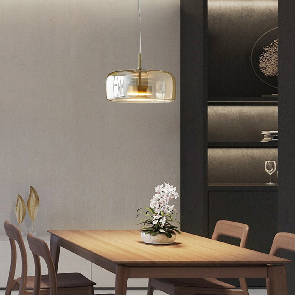 Clareva: Moderna lampada a sospensione LED in vetro – per soggiorno e camera da letto
