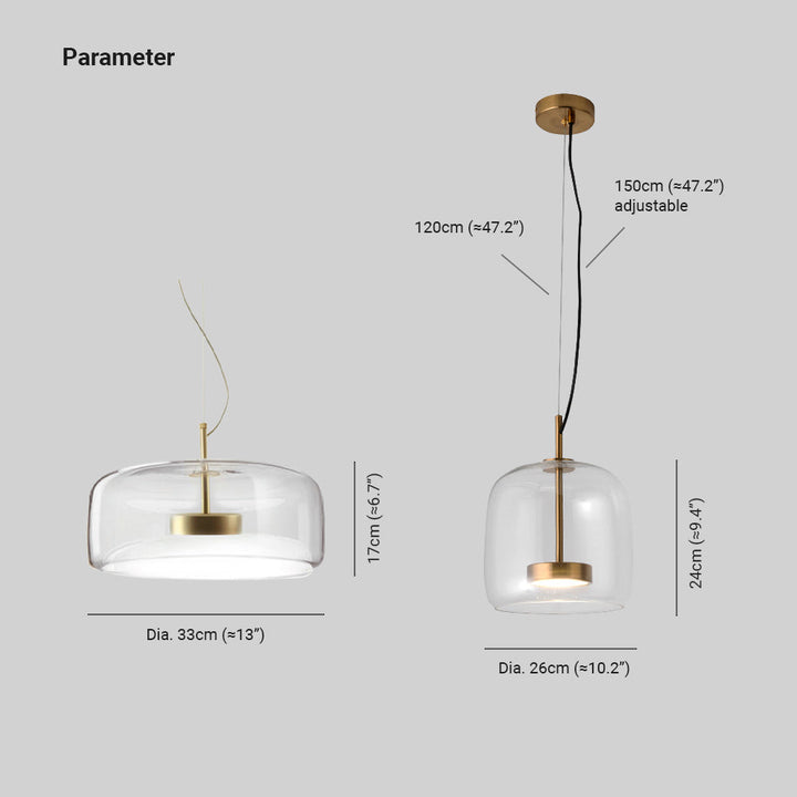 Clareva: Moderna lampada a sospensione LED in vetro – per soggiorno e camera da letto