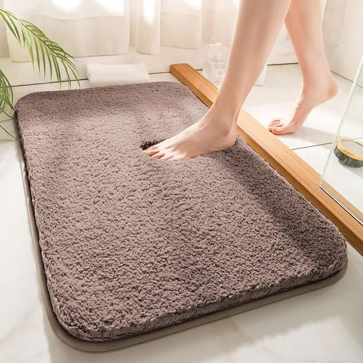 CloudLuxe: Tappetino da bagno in microfibra extra spesso con superficie ultra morbida e retro antiscivolo – per bagno e WC ospiti