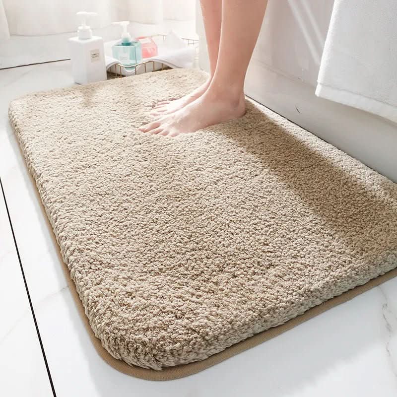 CloudLuxe: Tappetino da bagno in microfibra extra spesso con superficie ultra morbida e retro antiscivolo – per bagno e WC ospiti