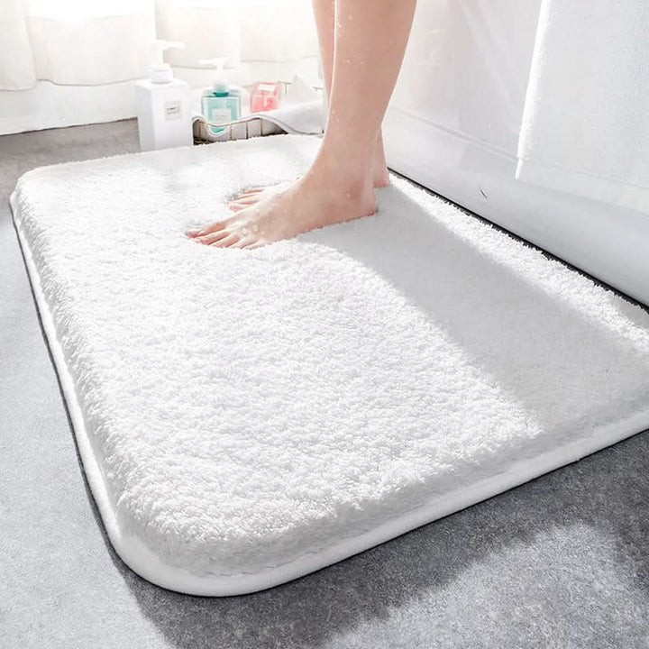 CloudLuxe: Tappetino da bagno in microfibra extra spesso con superficie ultra morbida e retro antiscivolo – per bagno e WC ospiti
