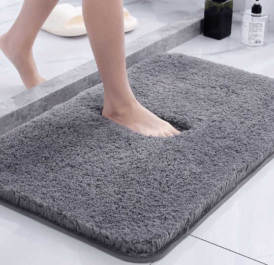CloudLuxe: Tappetino da bagno in microfibra extra spesso con superficie ultra morbida e retro antiscivolo – per bagno e WC ospiti