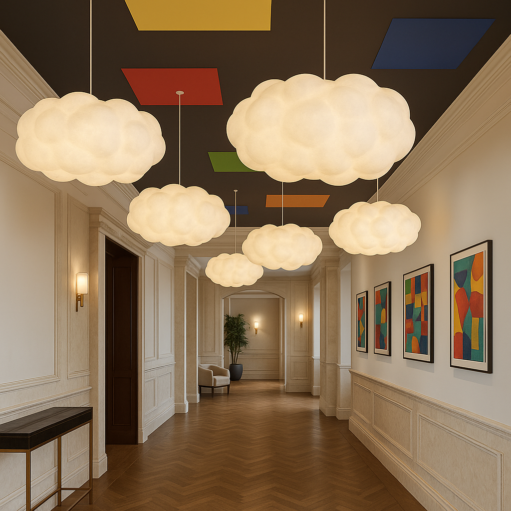 Cloudara: Lampada a sospensione LED Design – elegante lampada a forma di nuvola per soggiorno e sala da pranzo