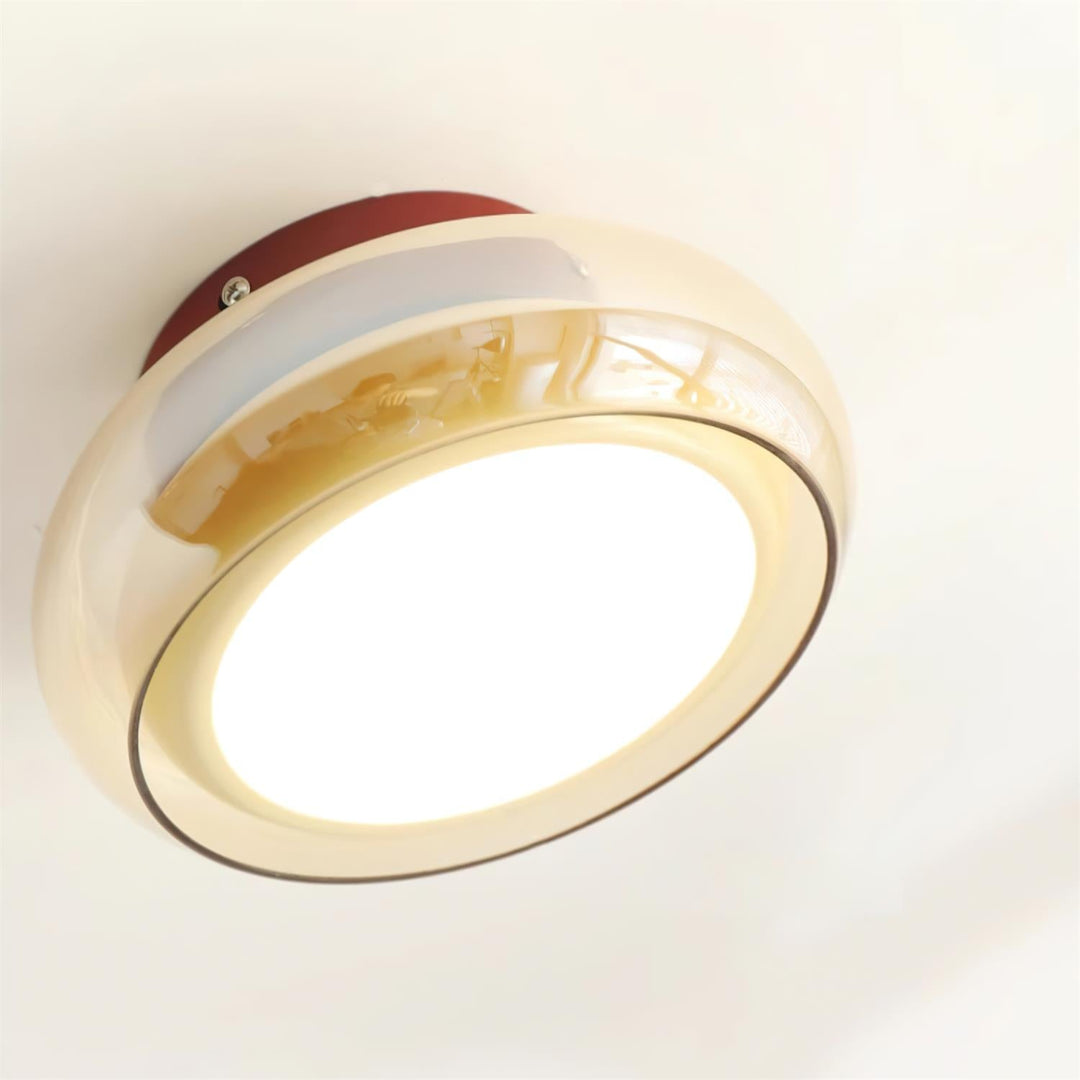 Cognora: Lampada da soffitto LED in vetro retro – Lampada da soffitto elegante per soggiorno e camera da letto