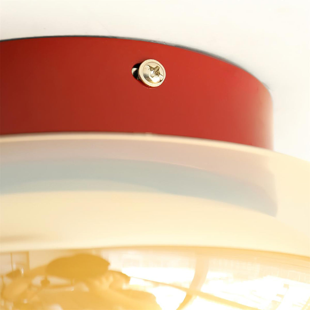 Cognora: Lampada da soffitto LED in vetro retro – Lampada da soffitto elegante per soggiorno e camera da letto