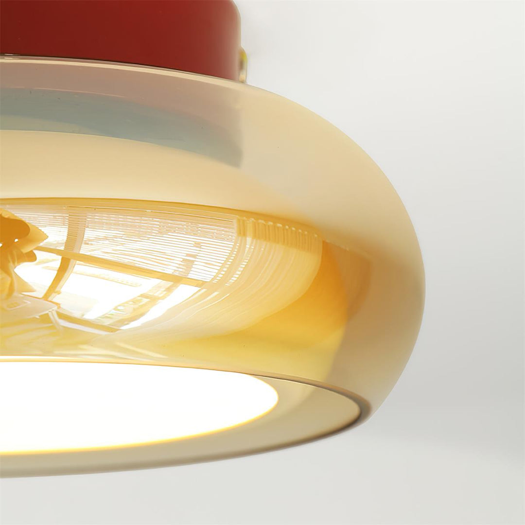 Cognora: Lampada da soffitto LED in vetro retro – Lampada da soffitto elegante per soggiorno e camera da letto