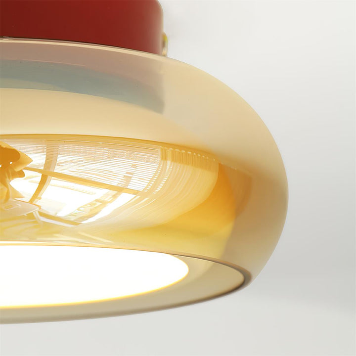 Cognora: Lampada da soffitto LED in vetro retro – Lampada da soffitto elegante per soggiorno e camera da letto