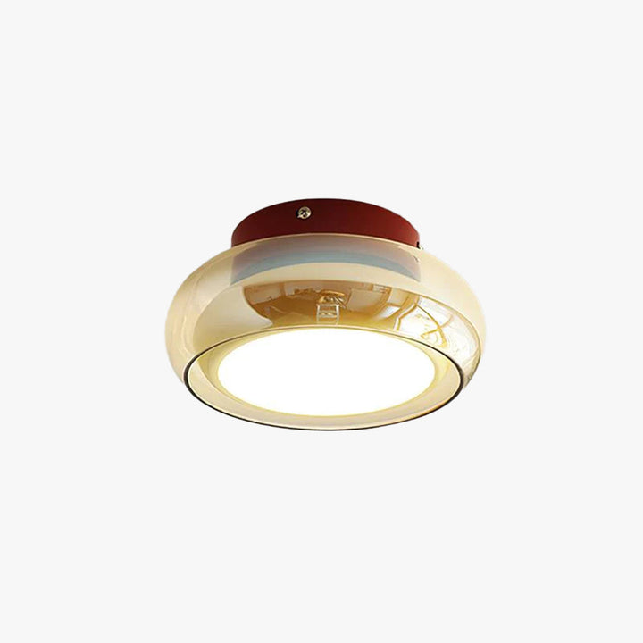 Cognora: Lampada da soffitto LED in vetro retro – Lampada da soffitto elegante per soggiorno e camera da letto