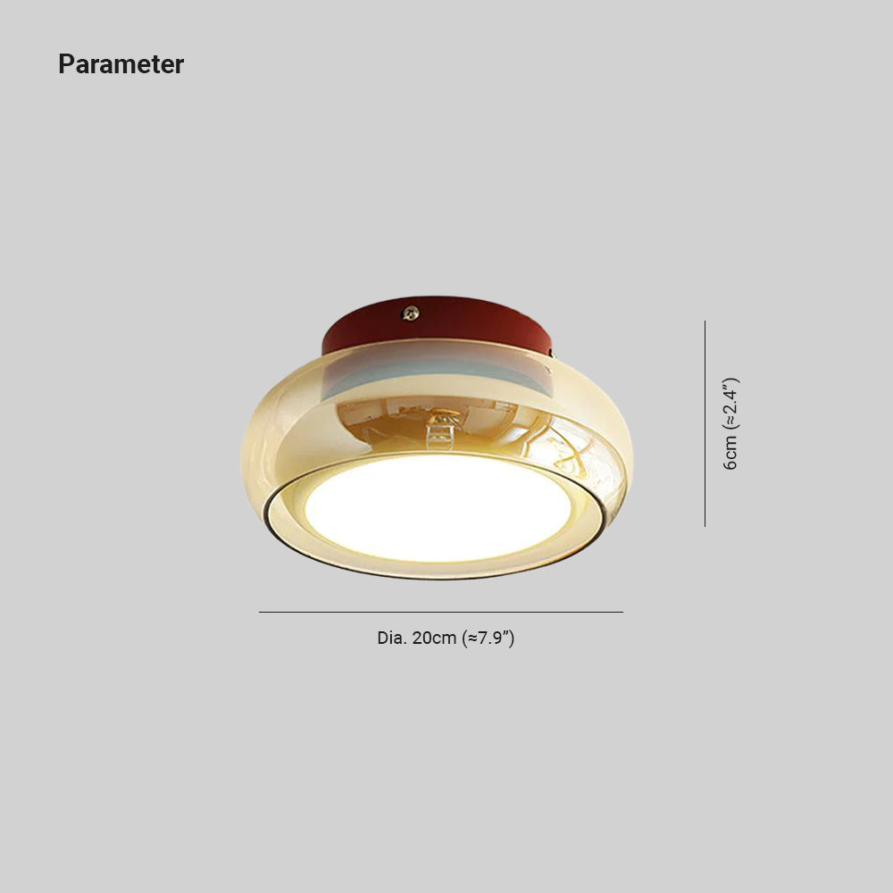 Cognora: Lampada da soffitto LED in vetro retro – Lampada da soffitto elegante per soggiorno e camera da letto