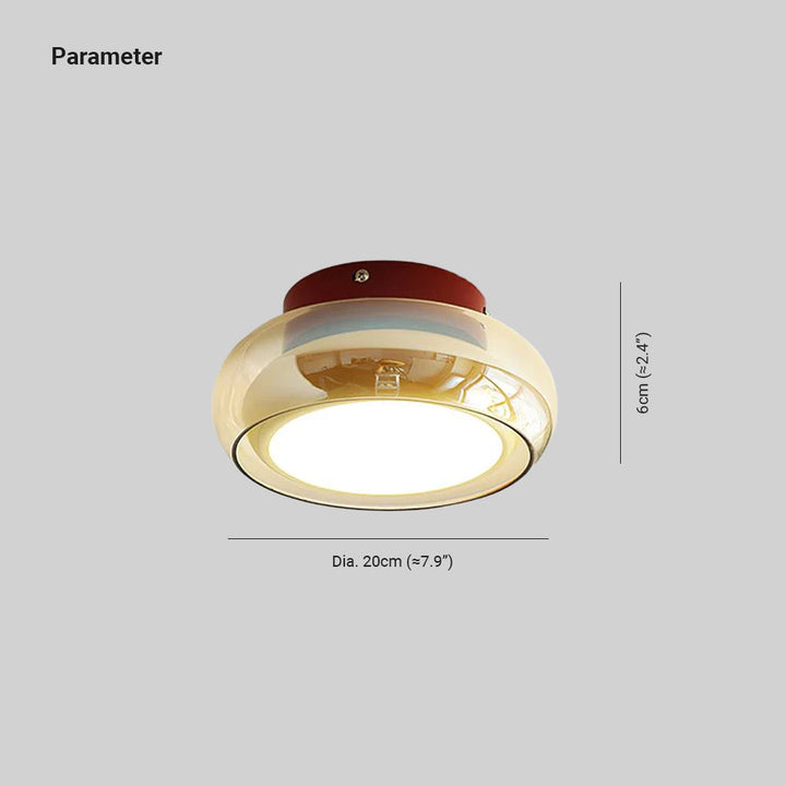 Cognora: Lampada da soffitto LED in vetro retro – Lampada da soffitto elegante per soggiorno e camera da letto